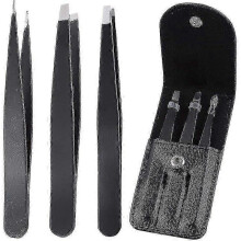 Eyebrow Tweezers, 3 Pieces Professional Stainless Steel Precision Tweezers for Plucking Eyebrows