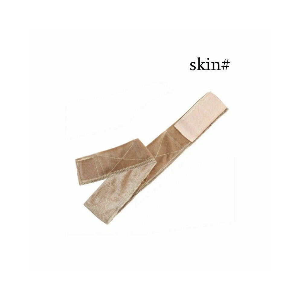 Unisex Cream (Nude) Wig Grip Adjustable Headband Velvet Elastic Comfort Fastern Wig Band