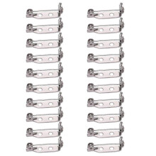 (20mm, Silver) 20pc Metal Brooch Pins Blank Base Brooches 20/25/32mm Lock Back Safety Badge Pins Jewelry Findings for DIY Crafts Making  Silver 20mm