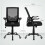 Vinsetto Vinsetto Mesh Swivel Office Chair Task Computer Chair w/ Lumbar Support, Black 3