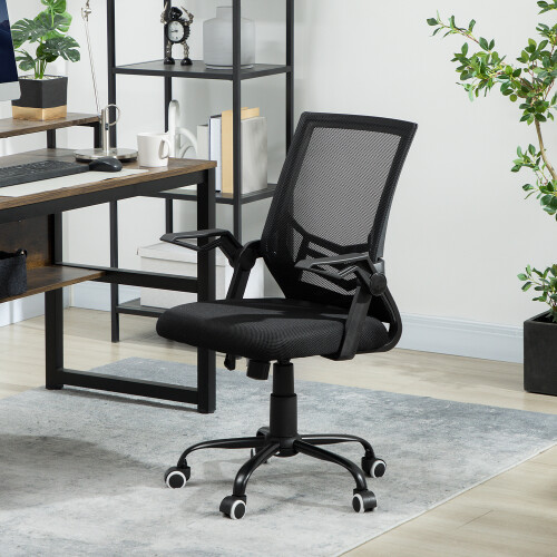 Vinsetto Vinsetto Mesh Swivel Office Chair Task Computer Chair w/ Lumbar Support, Black