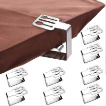 Pieces (Tableware) Tablecloth Clips - Stainless Steel Tablecloth Clips - Tablecloth Clips for Kitchen, Picnic, Camping, Party, Restaurant and Wedding