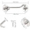 2pcs cabin hook,door latch hook,silver stainless steel door hook lock,with mounting screws (10cm) 4