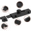 Safety Lock Latch with Pure Thick Brass Bolt, Heavy Duty Gate Latch, Black 3