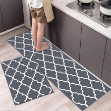 Kitchen Mat [2PCS] Cushioned Comfort Anti-Fatigue Floor Mat, Waterproof Non-Slip Kitchen Rugs, Perfect Ergonomic Standing mat for Kitchen, Home