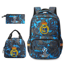 (Real Madrid) Champions League backpack fashion trend Real Madrid Barcelona Paris Grand Backpack Student schoolbag men's Manchester City Manchester United
