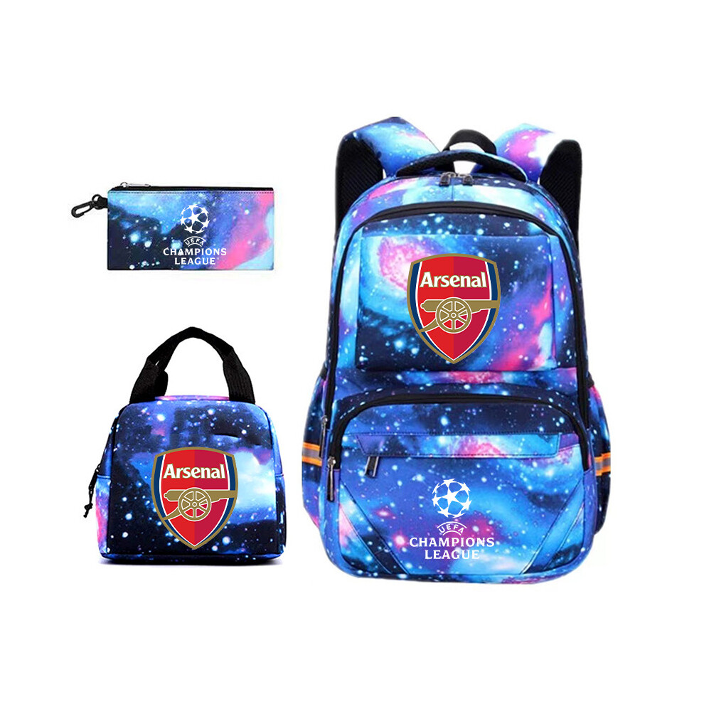 (Starry Arsenal) Champions League backpack fashion trend Real Madrid Barcelona Paris Grand Backpack Student schoolbag men's Manchester City Manchester
