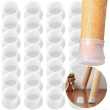 24pcs Silicone Protective Cover Chair Caps Feet Pads Chair Caps Chair Leg Protectors