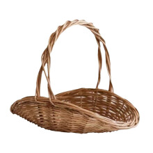 Woven Basket Flower Basket Fruit Basket with Handle Rustic for Countryside Trip Farm, 30cmx24cmx25cm