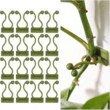 100Pcs Climbing Plant Support Clip, Self-Adhesive Plant Clips, Green Vine Wall Fixing Clip, Wall Fixer