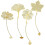 4 Pack Metal Bookmarks with Chain, Gold Cutout Bookmarks 1