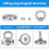 Magnetic Hook 60 lb (27 kg) Pull Rare Earth Magnetic Hook with Counterbore Eyebolt - Silver 5