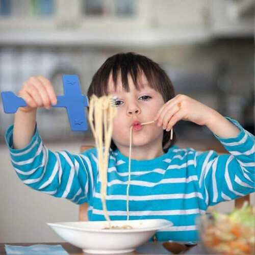 Stainless Steel Airplane Fork Spoon Set Kids Tableware Sets 2