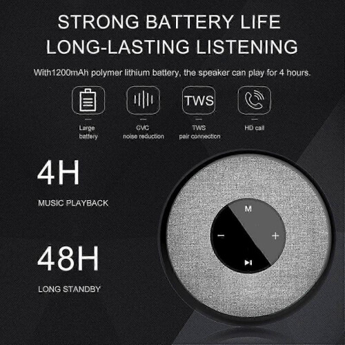 Portable Shower Bluetooth Speaker, IPX6 Waterproof Wireless  Shower Radios TWS Stereo,Gray 2