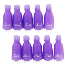 10Pcs/Box UV Gel Polish Remover Clips Nails Cleaning Tools Purple