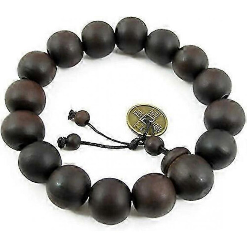 Mens Bracelet Wood Beads , Black 1