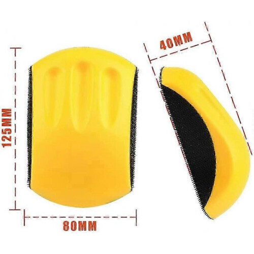 2Pcs 5" Hand Sanding Block, Hand Sanding Block Mouse Sanding Hook and Loop Mouse Polishing Pad 1