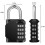 4 Digit Combination Padlock Outdoor, School Lock, Gym Lock and Black Lock 4