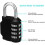 4 Digit Combination Padlock Outdoor, School Lock, Gym Lock and Black Lock 3