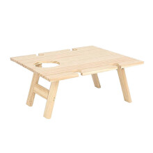 (Large, One size) Portable Wooden Picnic Table Outdoor Folding Desk Fruit Snacks Food Tray Wine Glass Rack Small