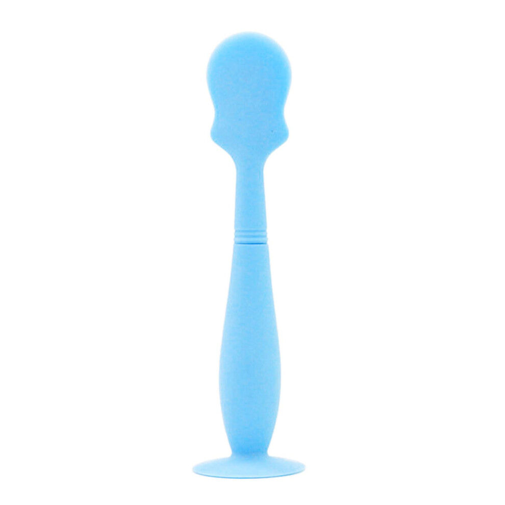 (Yellow, One size) Baby Buttock Brush with Suction Cup Removable Silicone Baby Butts Paste Spatula  Blue