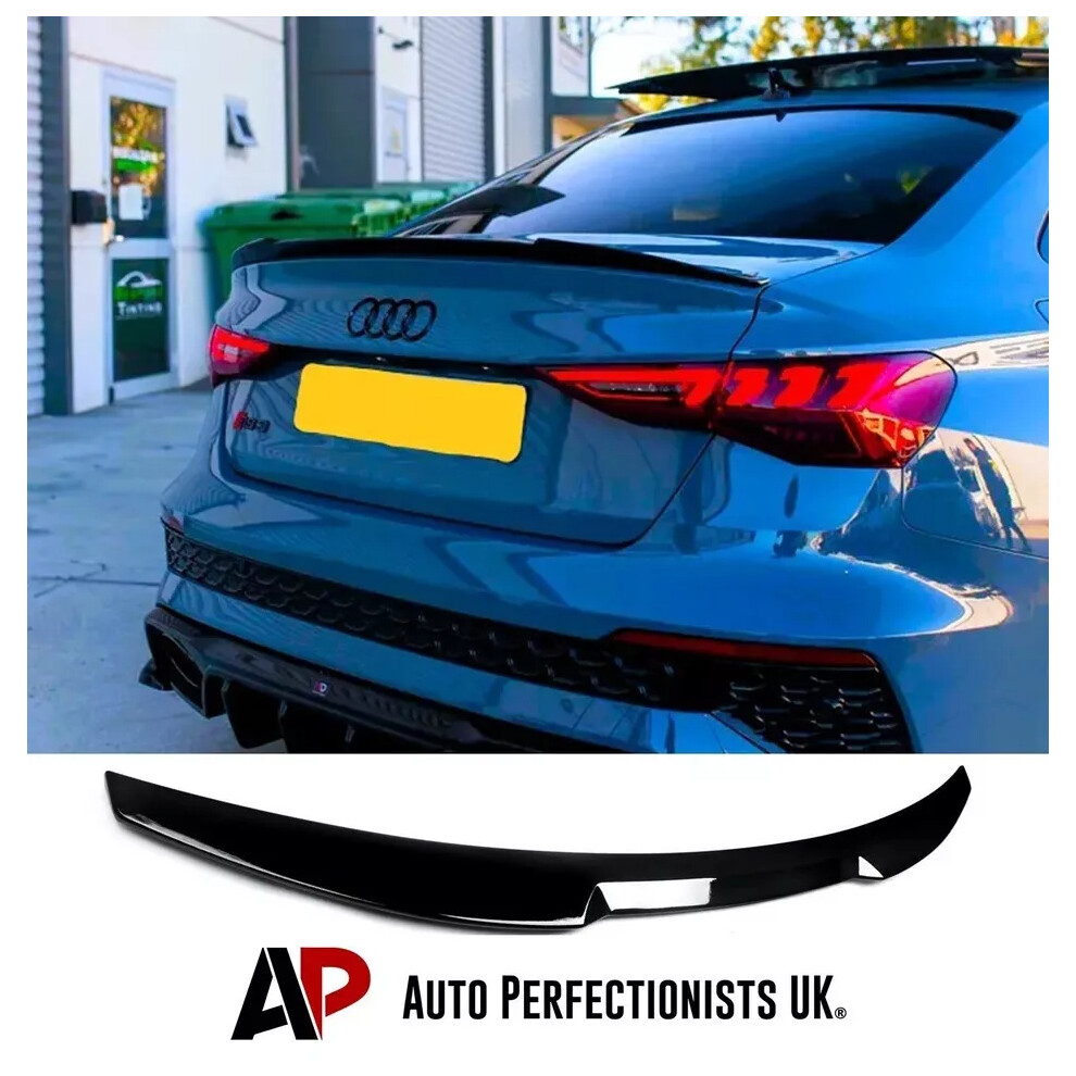 For Audi A3 S3 Rs3 8Y Saloon Rear M4 Style Boot Lip Spoiler Wing 2020+ Black 5061072660221