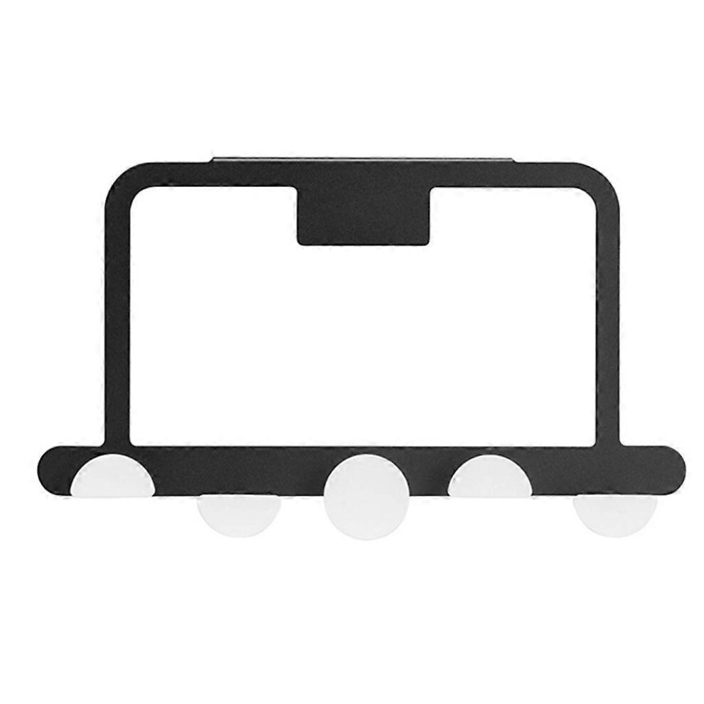 (Black, One size) Over The Door Hook Self-Adhesive Clothes Coat Hat Towel Hanger Rack Punch Free Iron Bathroom Kitchen Entryway Organizer  Black