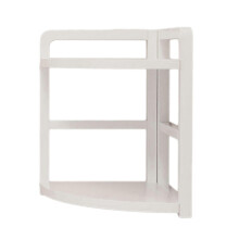 (brushed black oak, One size) Corner Wall Shelf 2 Layer Desk Storage Rack Space Saving Corner Stand Multifunctional Corner Shlef for Books & Decors Warm White