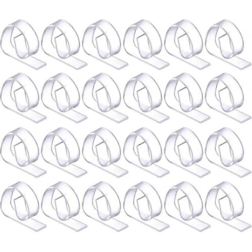 24 Pieces Plastic Tablecloth Clips, Clear Tablecloth Clips Holder Clips for Picnic Party