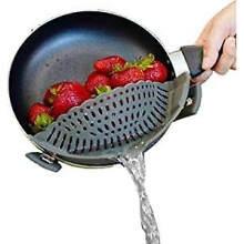 (As show, One size) Silicone Pot Strainer And Pasta Strainer, Adjustable Silicone Clip-on Strainer For Pots And Bowls, Kitchen Strainer Funnel For Food And Fruits And Veg