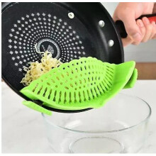 (As show, One size) Silicone Pot Strainer And Pasta Strainer, Adjustable Silicone Clip-on Strainer For Pots And Bowls, Kitchen Strainer Funnel For Food And Fruits And Veg