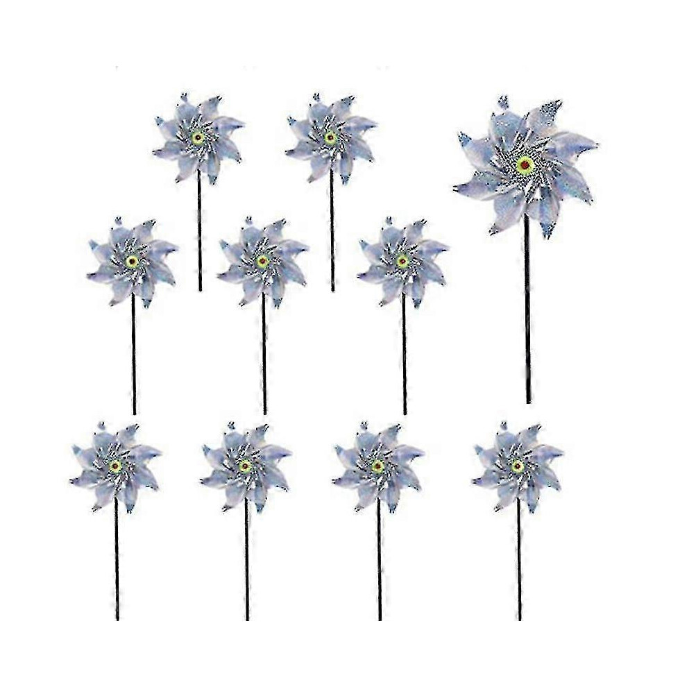 Kikidex (As Show, One Size) 10 Pcs Windmill Reflector Bird Repellent,Bird Repellent Reflective Xxf
