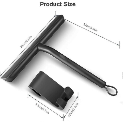 Silicone Squeegee Shower Cleaner with Hook for Shower Scraper for Kitchen,Mirror,Car,Window and Glass Cleaning 1