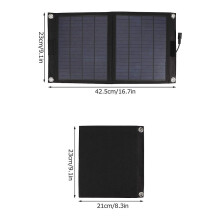 (As show, One size) Solar Panel Folded- Solar Panel Polycrystalline Silicon Solar Emergency Charger For Car Battery