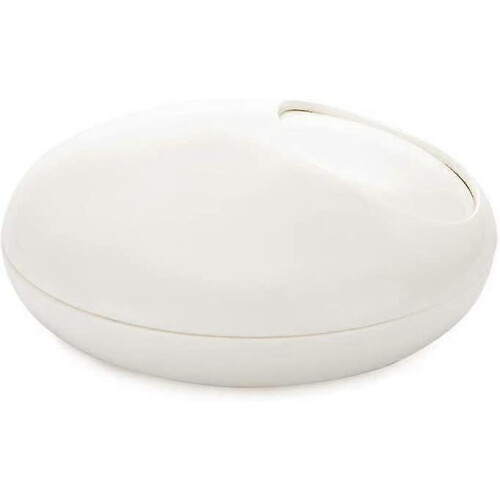 (As show, One size) Pebble Ashtray With Lid(white) 2