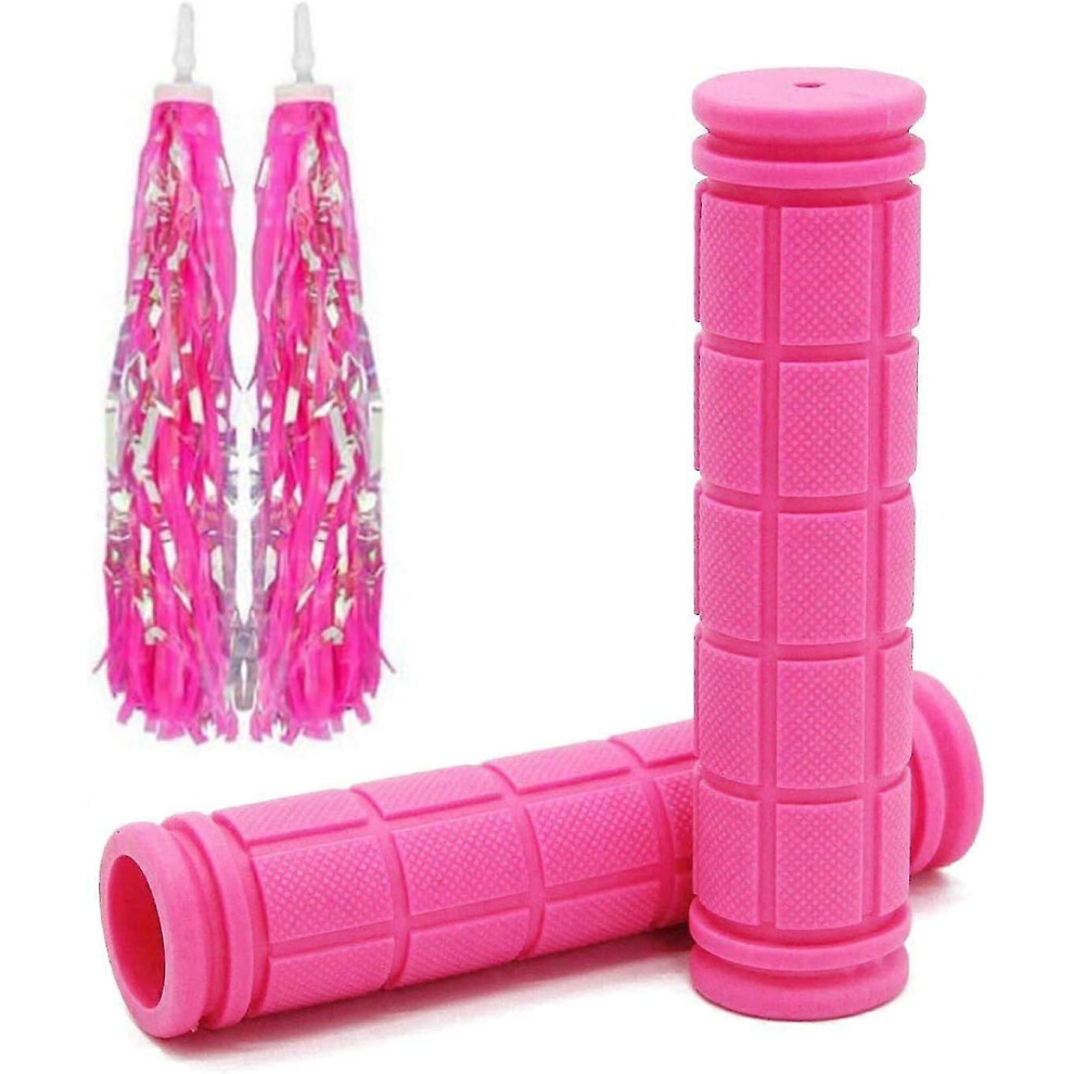Kikidex (As Show, One Size) Bike Handlebar Grips With Tassel Streamers - Non-Slip