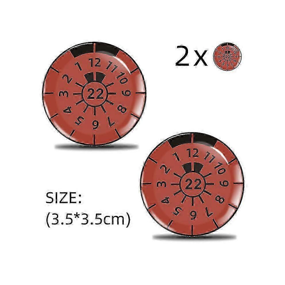 Kikidex (24, One Size) 2Pcs 3D Gel Sticker License Plate Seal Badge, Tuv Plaque Decals -Gsla