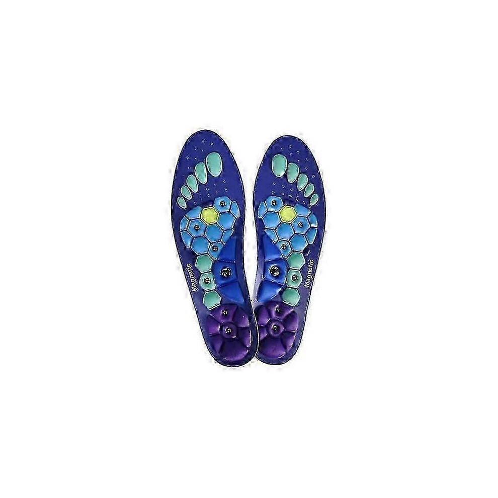 Kikidex (S, One Size) 1 Pair Magnetic Acupressure Insoles Unisex Foot Arch Support Promote Circulation Relieve Fatigue Orthopedic