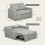 Homcom HOMCOM 2 Seater Sofa Bed Convertible Bed Settee with Pillow, Light Grey 8
