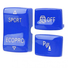 3 Pcs Gear Button Kit 6131 9252 912?1 ESP Antislip Switch Sport Button Radar Sensor Key Replacement for F20 F21 F22 F23 Blue