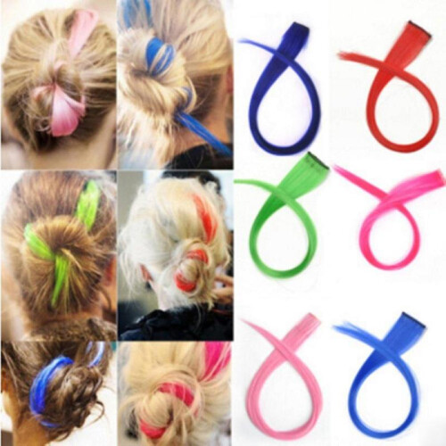 13 Pcs Ed Clip In H Extenss 55cm Straight Synthetic Ieces 1
