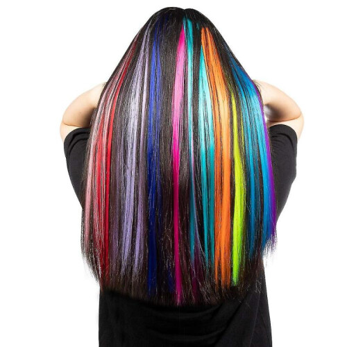 13 Pcs Ed Clip In H Extenss 55cm Straight Synthetic Ieces 2