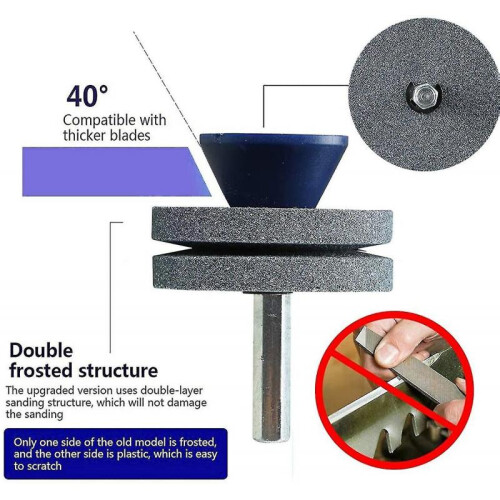 3pcs Universal Lawn Mower Blade Sharpener for Any Electric Drill & Hand Drill 1