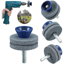 3pcs Universal Lawn Mower Blade Sharpener for Any Electric Drill & Hand Drill