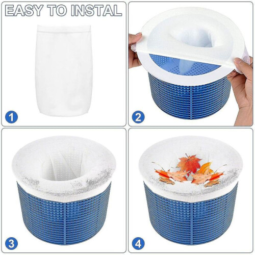 20 Pack Pool Skimmer Socks, Reusable And Super Elastic Skimmer Socks 2