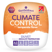 (4.5 Tog, Single Bed) Slumberdown Climate Control Duvet & Pillow Bundle