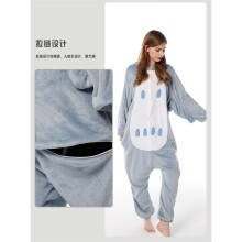 (W2, 130) Xuebao Cartoon One-piece Pajamas Autumn And Winter Flannel Snowman Same Style Couple Funny Pajamas Home Clothes