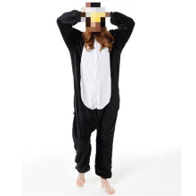 (RT1, XL) Xuebao Cartoon One-piece Pajamas Autumn And Winter Flannel Snowman Same Style Couple Funny Pajamas Home Clothes