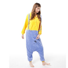 (PW8, S) Xuebao Cartoon One-piece Pajamas Autumn And Winter Flannel Snowman Same Style Couple Funny Pajamas Home Clothes