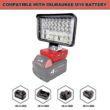 (8 inches) LED Work Light for Milwaukee M18 18V Li-ion Battery - Dual USB Output
